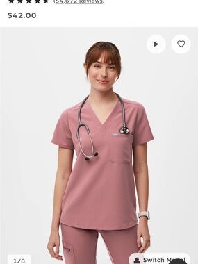 FIGS Women's Mauve Scrub Set